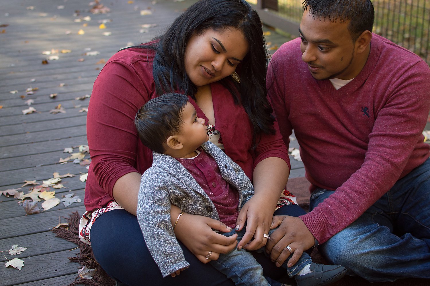 October 25 2015-Tabatha Sue Photography-Parma Ohio-West Creek Reservation-Best Family Portrait Studio-Fall Photos-Red-Fall Colors-Family Photos-Mom Dad Son-Baby.jpg
